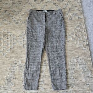 H&M Black and White Plaid Ankle Pants